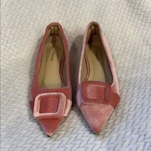 C. Paravano Womens Chic Pink Velvet Women's Shoes Size 39